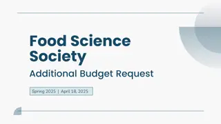 Food Science Society Additional Budget Request - Spring 2025 Details