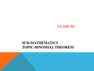 Understanding the Binomial Theorem and Pascal's Triangle