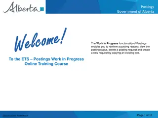 Alberta Government Postings Progress Functionality
