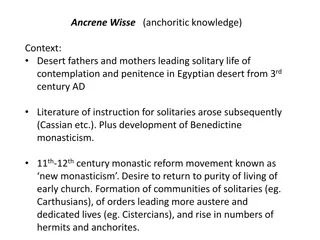 Anchoritic Knowledge and the Ancrene Wisse
