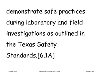 Safe Laboratory and Field Practices for 6th Grade Science Investigations