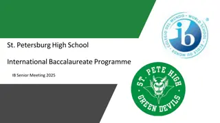 St. Petersburg High School IB Exams 2025 Information