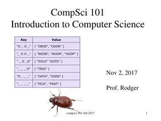 Computer Science Concepts and Examples in Compsci 101 Fall 2017