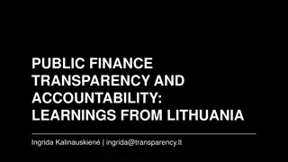 Public Finance Transparency in Lithuania: Learnings and Initiatives