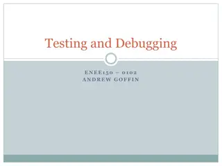 Debugging and Testing Tips for ENEE150 Course