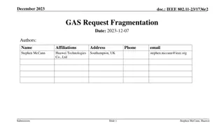 IEEE 802.11-23 Update: GAS Request Fragmentation Details