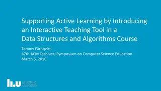 Introducing Interactive Teaching Tool for Data Structures and Algorithms Course