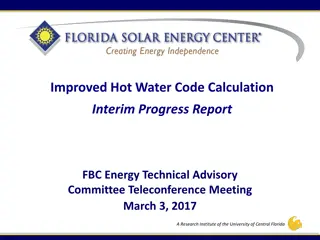 Florida Hot Water Energy Research and Recommendations