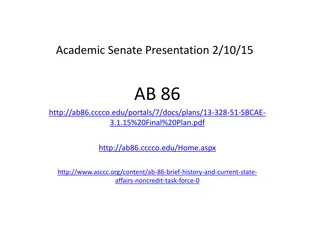 Community College Workforce Development in California: AB 86 Overview