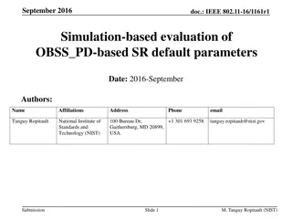 Evaluation of OBSS_PD-based SR Parameters in IEEE 802.11-16