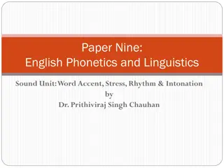 English Phonetics: Understanding Word Accent, Stress, Rhythm & Intonation