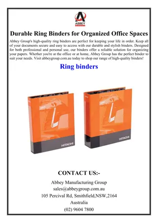 Durable Ring Binders for Organized Office Spaces