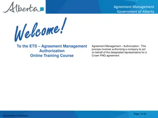 Alberta Government ETS Agreement Management Training