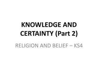 Exploring Certainty in Philosophy of Religion - Tools and Examples