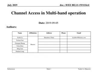Channel Access in Multi-band Operation