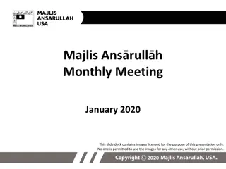 Majlis Ansrullh Monthly Meeting January 2020: Agenda, Recitation, Pledge, and Commentary