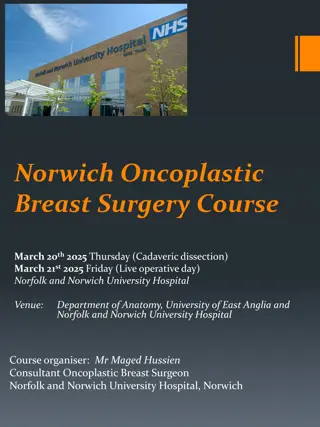 Norwich Oncoplastic Breast Surgery Course - March 20-21, 2025