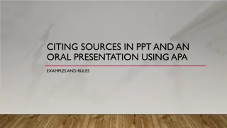 APA Citation Rules and Examples for PowerPoint and Oral Presentations