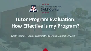 Effective Program Evaluation for Academic Support Services