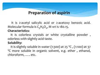 Aspirin Synthesis and Characteristics