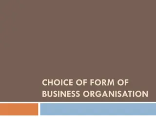 Choosing the Right Business Organization Form