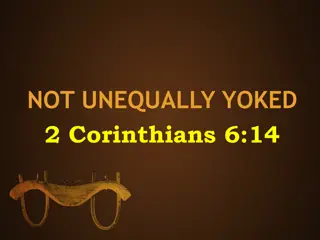 Understanding Unequally Yoked Relationships in 2 Corinthians 6:14