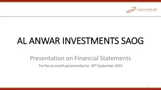 Al Anwar Investments SAOG Financial Statements Summary September 2023