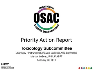 Forensic Toxicology Subcommittee Report Highlights Standards and Guidelines