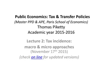 Understanding Tax Incidence in Public Economics