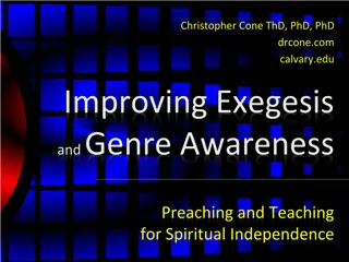 Improving Exegesis and Genre Awareness in Preaching and Teaching