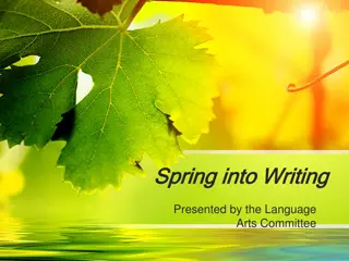 Writing Expectations and Standards Overview for Language Arts Event