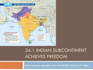 Emergence of New Nations: Indian Subcontinent's Journey to Freedom