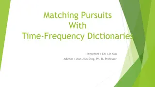 Matching Pursuits with Time-Frequency Dictionaries Overview
