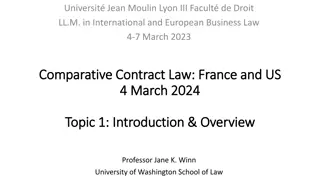 Understanding US-French Comparative Contract Law: Course Overview and Case Study