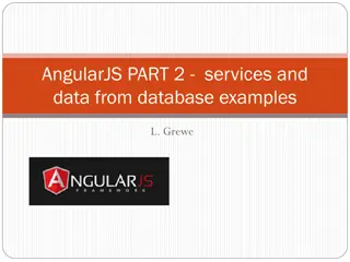 AngularJS Part 2: Services and Data Integration Examples