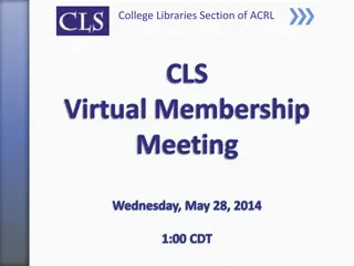 College Libraries Section of ACRL CLS Virtual Membership Meeting Highlights