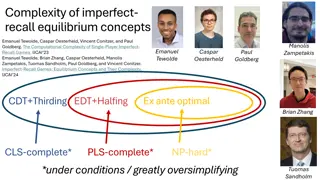 Equilibrium Concepts in Imperfect-Recall Games: Complexity Analysis