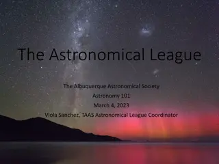 Astronomical League: Promoting Amateur Astronomy and Education