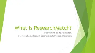 Connecting Researchers and Volunteers: ResearchMatch Overview