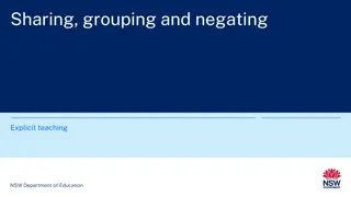 Explicit Teaching of Sharing, Grouping, and Negating in Mathematics