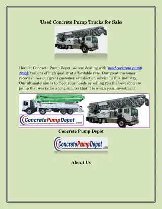Concrete Pump Trucks, concretepumpdepot.com