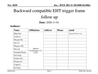 IEEE 802.11-20/1808-04-00be Backward Compatible Trigger Frame Details