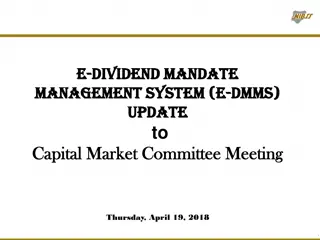 Management System Update and Market Statistics Overview
