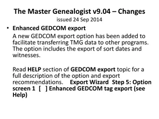 Enhanced GEDCOM Export Option in TMG v9.04