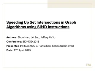 Speeding Up Set Intersections in Graph Algorithms with SIMD Instructions