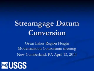USGS Streamgage Datum Conversion and Height Modernization Consortium Meeting
