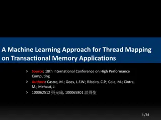 Machine Learning Approach for Thread Mapping in Transactional Memory Applications