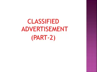 Characteristics and Tips for Effective Classified Advertisements
