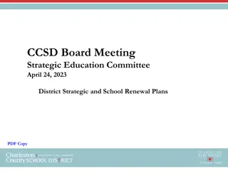 District Strategic and School Renewal Plans for Education Committee Meeting