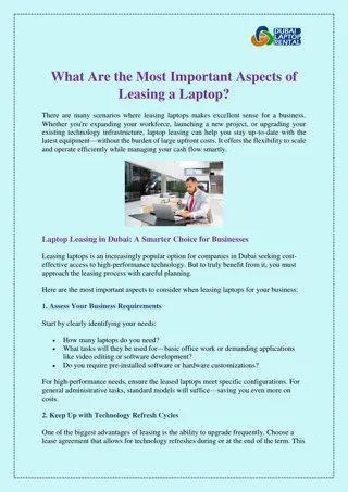 What Are the Most Important Aspects of Leasing a Laptop?